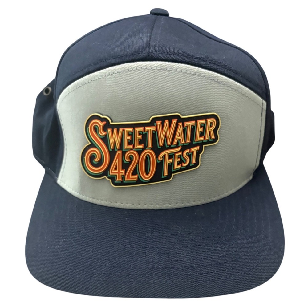 SweetWater 420 Fest Richardson 257 7 Panel Snapback Hat Gray Navy Beer Cap